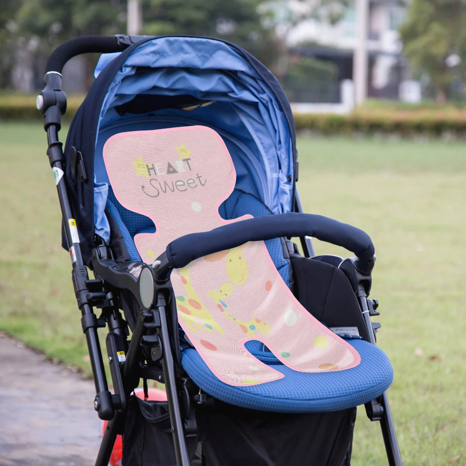 

Ice Silk Mat Baby Stroller Cushion Cooling Pad Chair Anti-roll Cushions for Babies Seat Front: Liner Insert Newborn