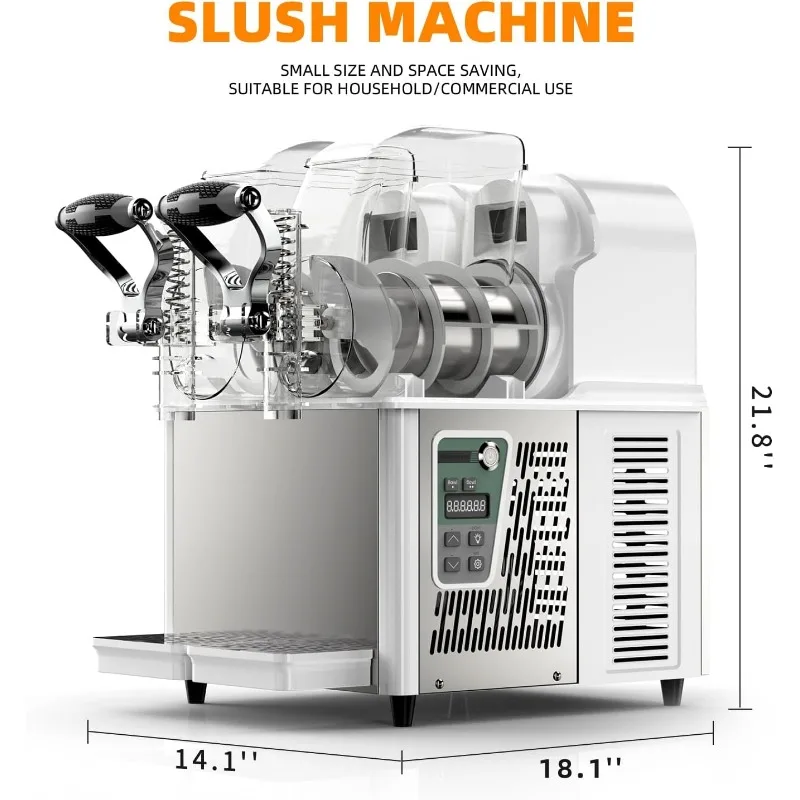 Commercial smoothie machine, can make alcoholic drinks, 4Lx2 pitcher margarita machine