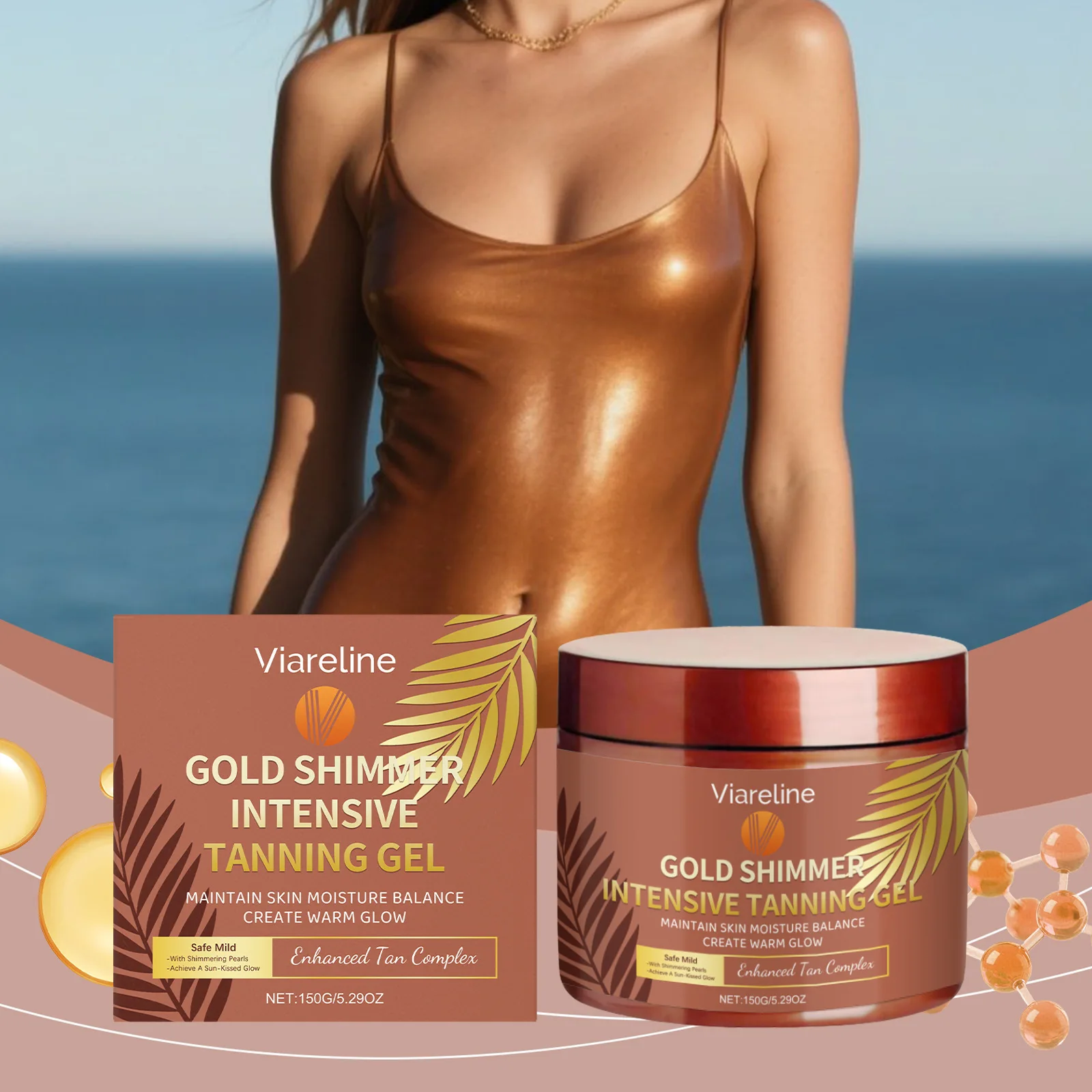 

Golden Flash Black Gel - Even Skin Tone & Hydration for Summer Beach
