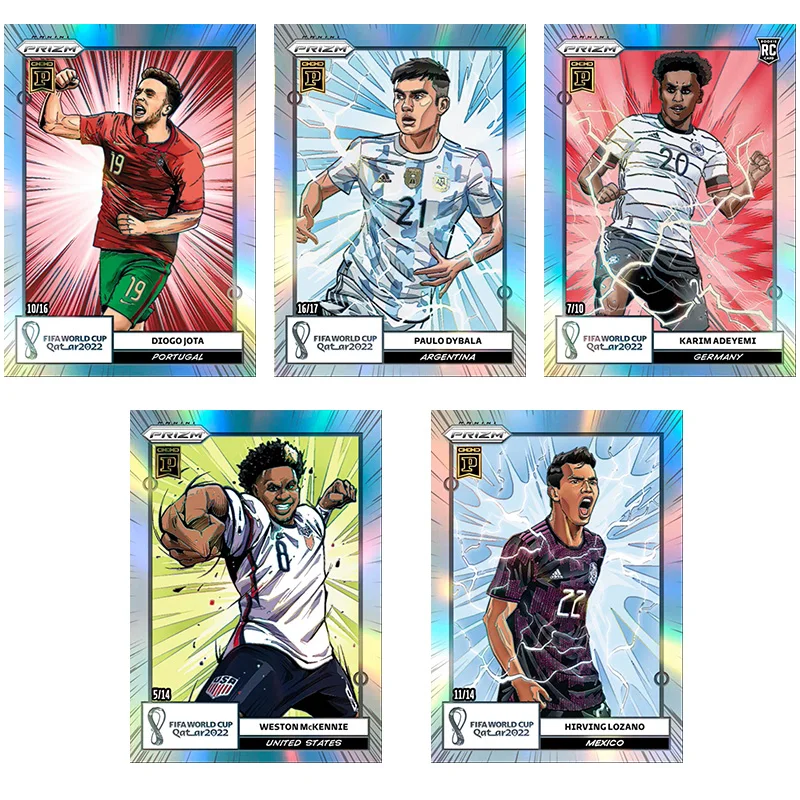 بانيني بريزم 2022 كأس العالم مانغا ليفاندوفسكي جافي FC برشلونة لتقوم بها بنفسك محلية الصنع نجم كرة القدم بطاقة التداول هدية عيد ميلاد مجموعة