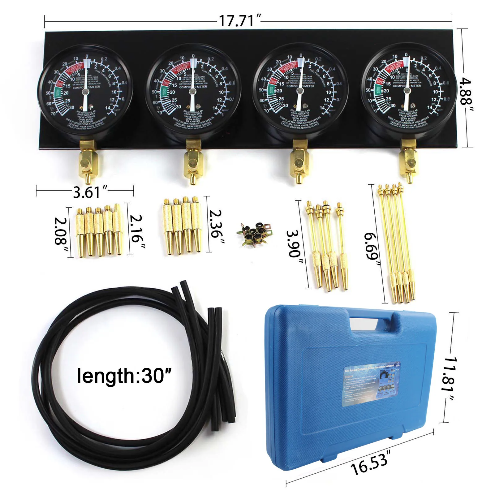 Universele Motorfiets Voor Honda Yamaha Kawasaki Suzuki Gs Kz Xs Brandstof Vacuüm Carburateur Synchronisator Balancer Carb Gauge Gereedschapsset