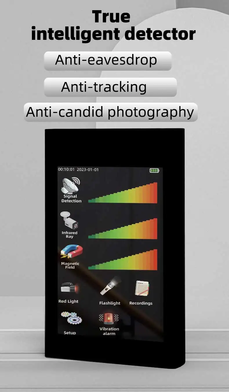 Tragbarer Handheld neueste Full-Touch-Anti-Tracker verdeckte WLAN-Kamera Signal detektor, GPS-Tracker Signal detektor Gerät