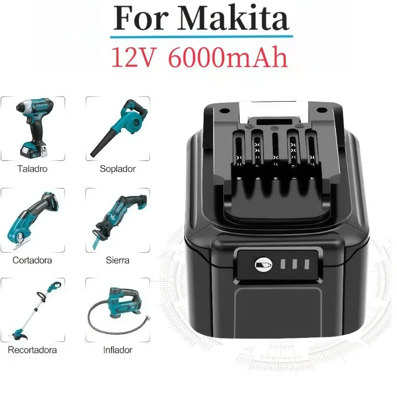 

12V Lithium Battery 6Ah Rechargeable Replacement for Makita BL1021B BL1041B BL1040 BL1016 BL1015 BL1020B Power Tools