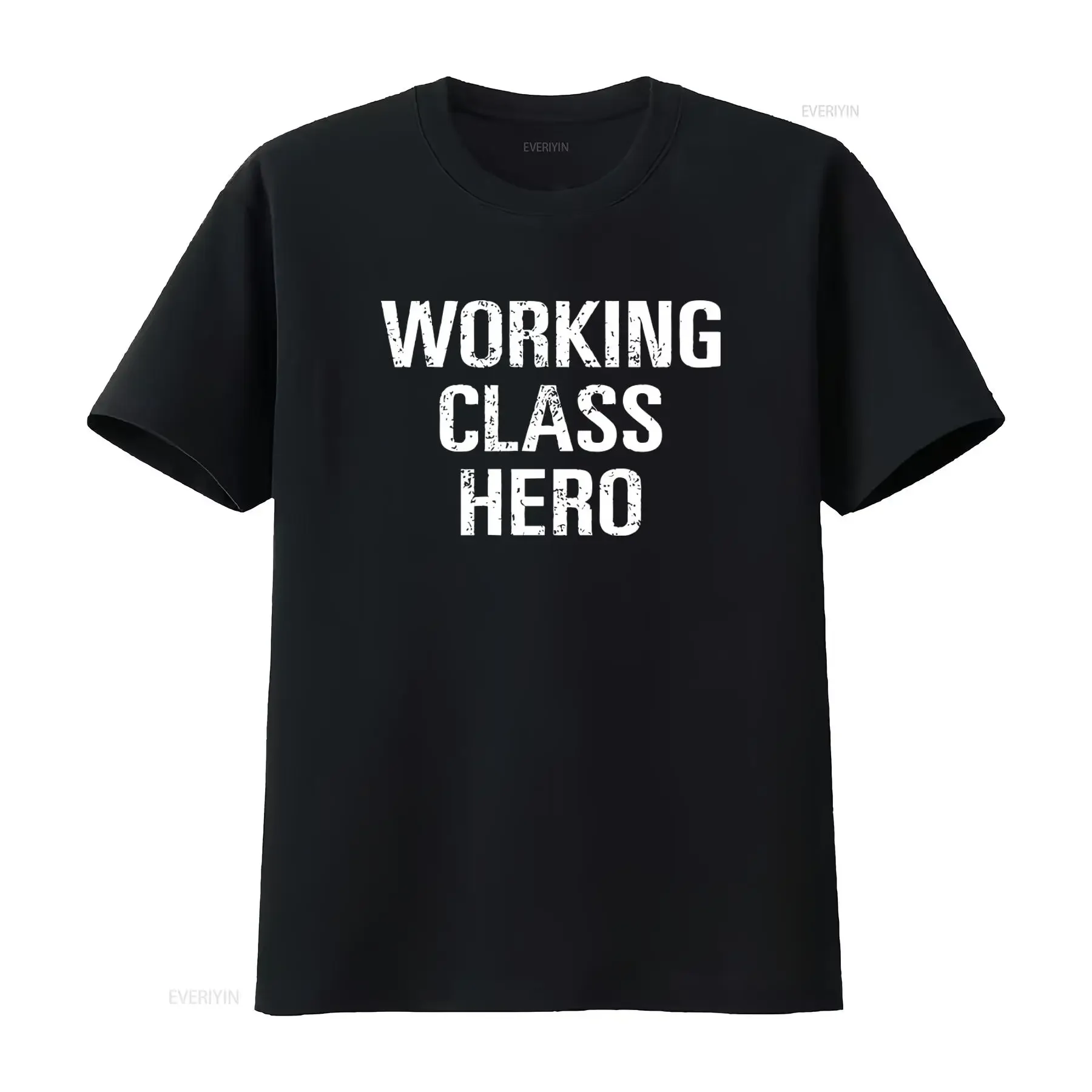 Camiseta con estampado de WORKING CLASS HERO para hombre, elegante diseño de Lennon NYC John Bernie, estilo vintage, lavado, a la moda, suave y versátil