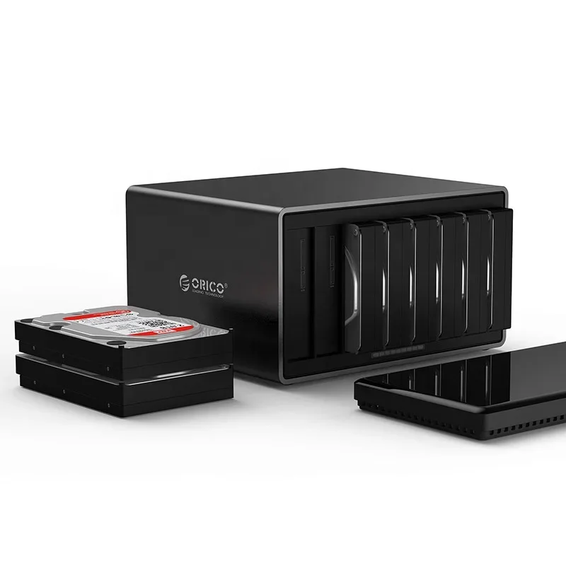 Scatola per array di archiviazione di dischi per armadietti per dischi rigidi multi-bay Scatola per unità a stato solido da 3,5 pollici (non inclusa HDD)