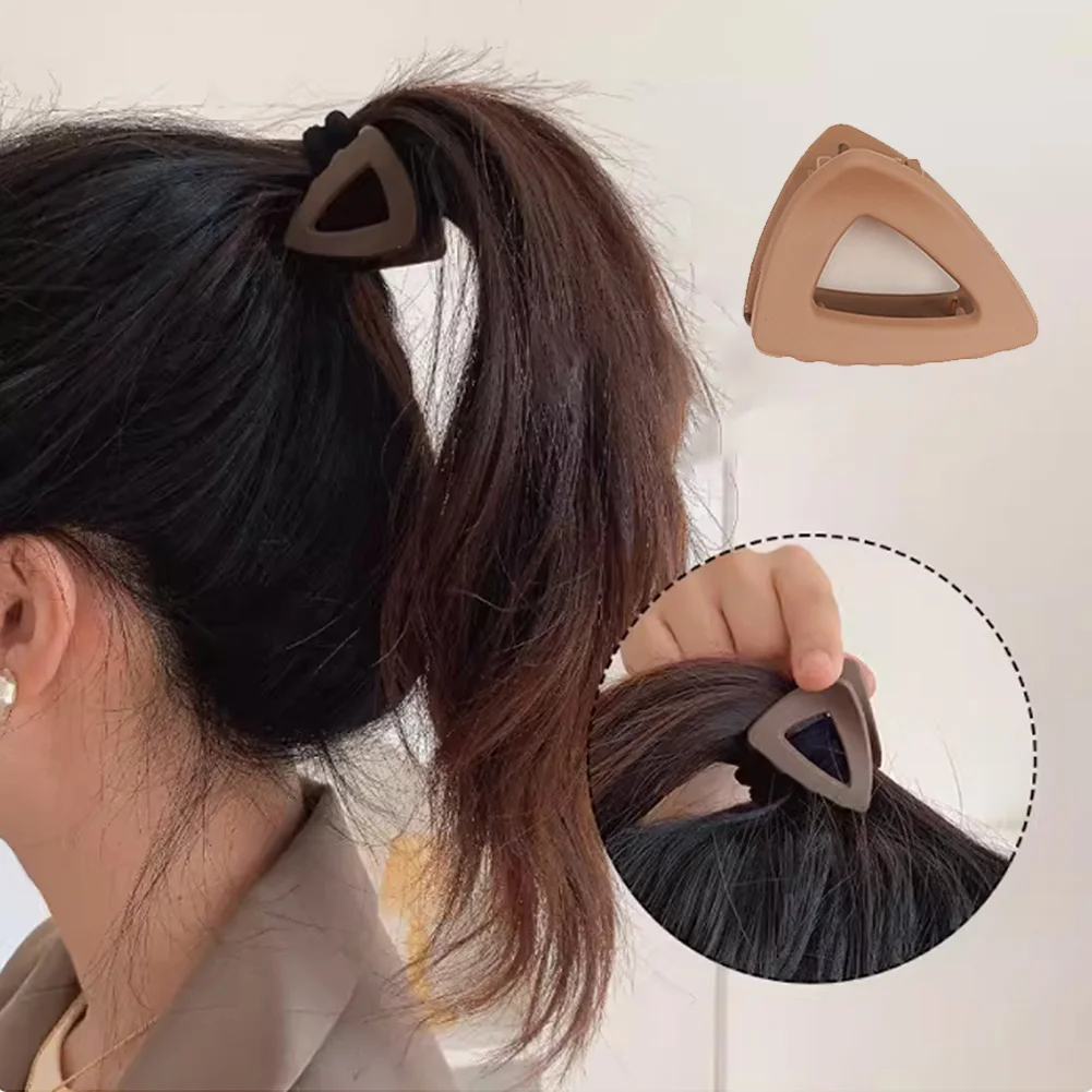 New Fashion Coffee Color Three-piece Set Frosted Geometric Hairpin Hair Clip Barrettes for Women Girl Hair Accessorie Headwear