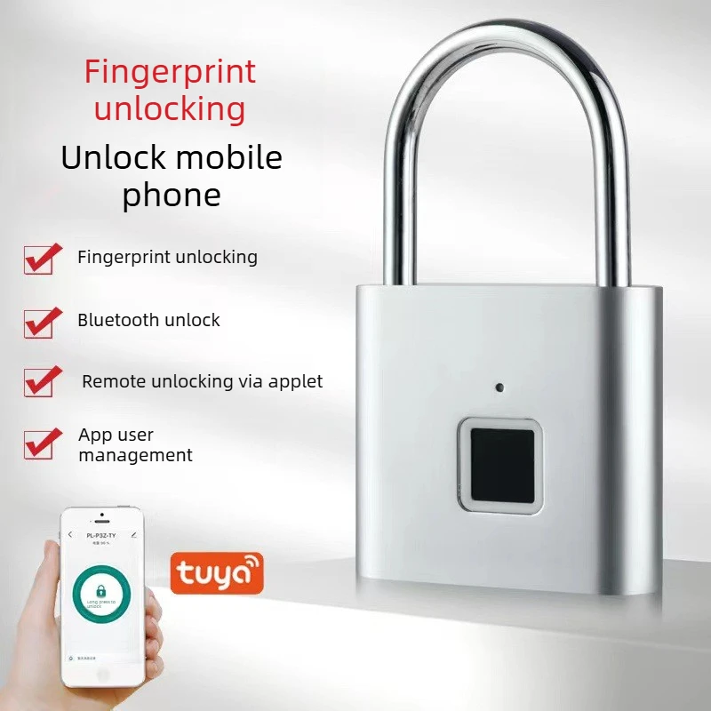 

Keyless Smart Fingerrint Lock USB Charing Padlock Zinc Alloy Waterproof Anti-theft Door Lock 0.5sec Portable Unlock Padlock