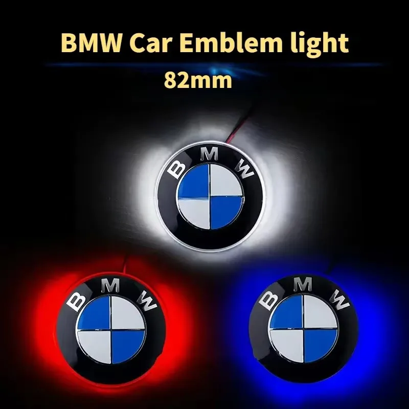 Car LED Emblem Light 82mm Front Or Rear Static Single Color Red Blue White FOR BMW F10 E90 E60 E61 E93 E87 F30 F15 X1 X3 X5 X6