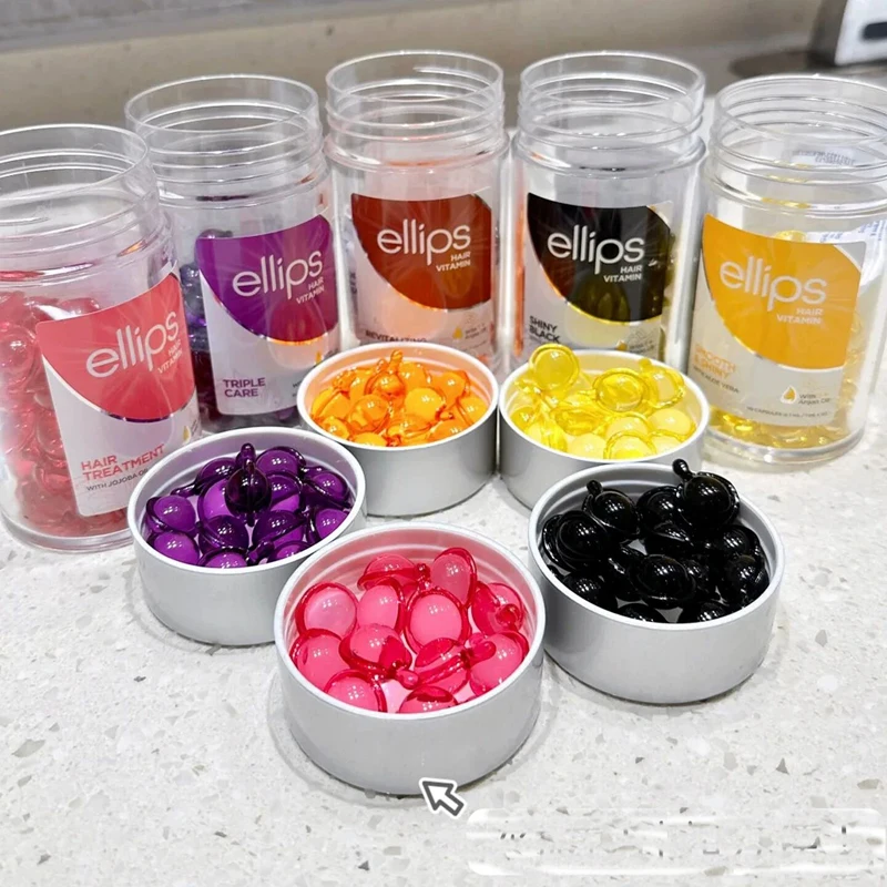 

Indonesia ELLIPS Hair Vitamin Keratin Complex Hair Care Treatments Essential Oil Capsule Hair Jojoba Oil Smoothing Silky Repair