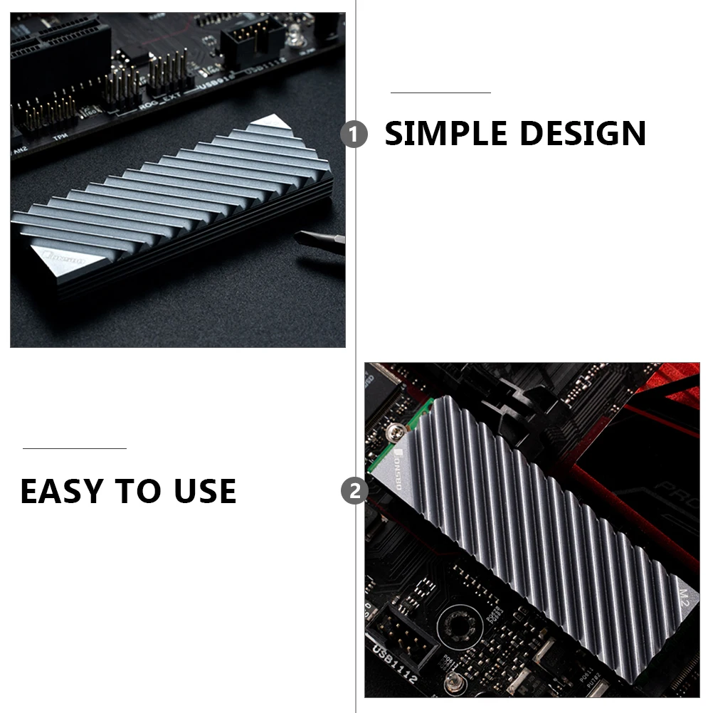 

Hard Drive Heat Sink SSD Cooler Aluminum Core Thermoelectric Dissipate Cooling Pad For M2 2280 Single Side Particle Solid State
