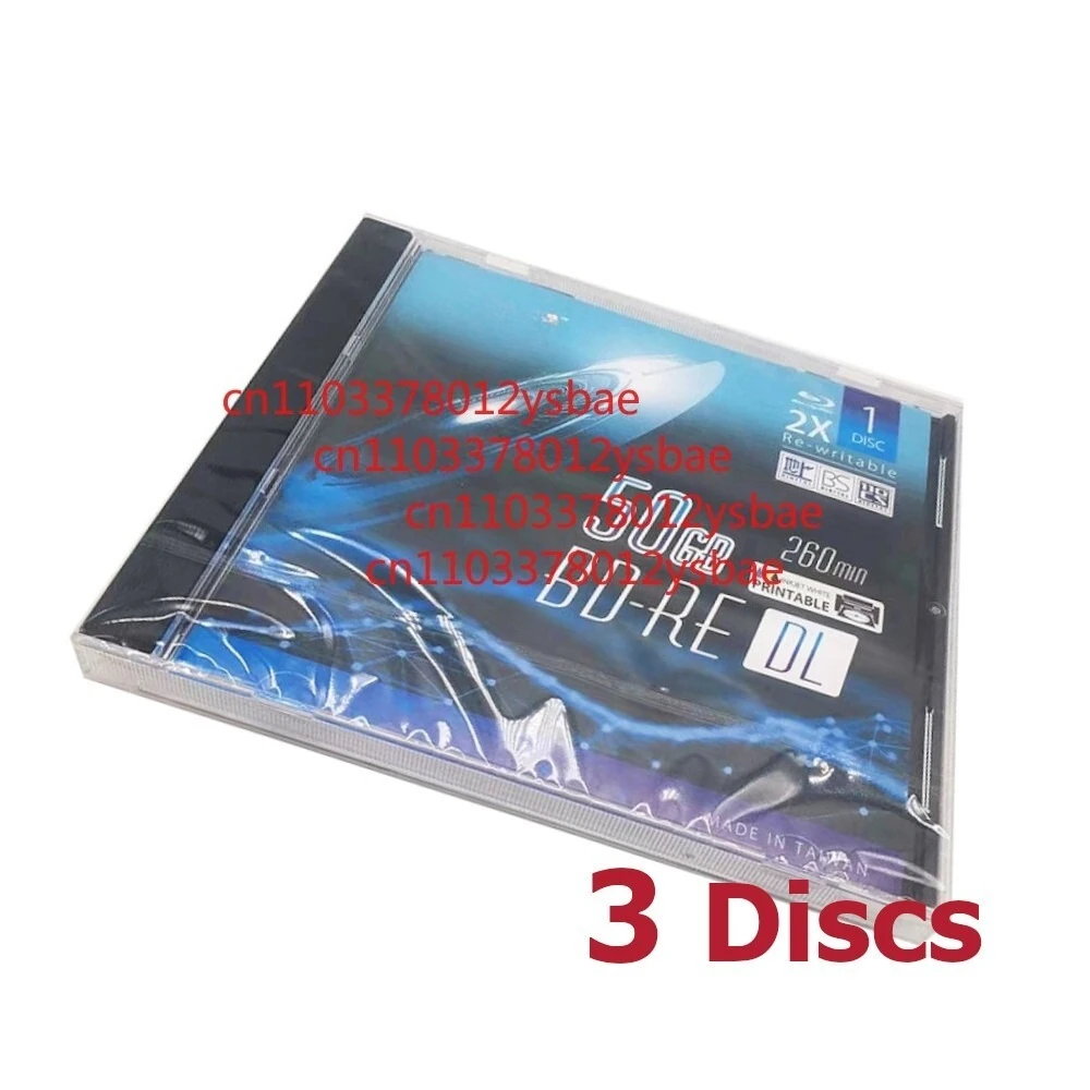 لـ Arita 50GB BD-RE DL 2x Blu-ray 50 GB طبقة مزدوجة قابلة لإعادة الكتابة قابلة للطباعة - 3 أقراص
