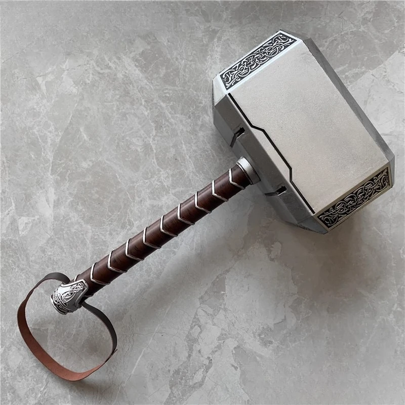 

44cm 1/1 Superhero Thor Hammer Mjolnir Show Base Resin Hammer Weapon Cosplay Costume Fancy Party Anime Stage Show Props