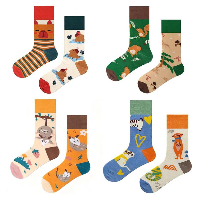 

New Original Design Cute Pink Axolotl Cotton AB Trend Crew Socks Unisex Funny Cartoon Irregular Socks Women Men Skateboard Socks