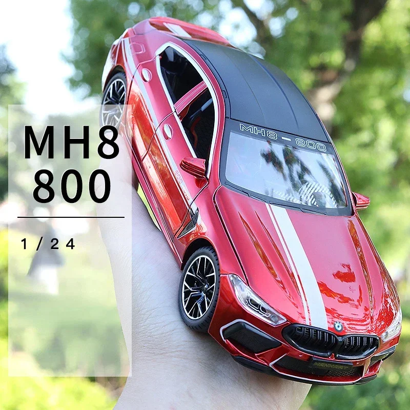 

1:24 M8 MH8 800 Supercar Alloy Metal Diecast Model Car Sound & Light Toys Collect Ornaments Interior Decoration Gift