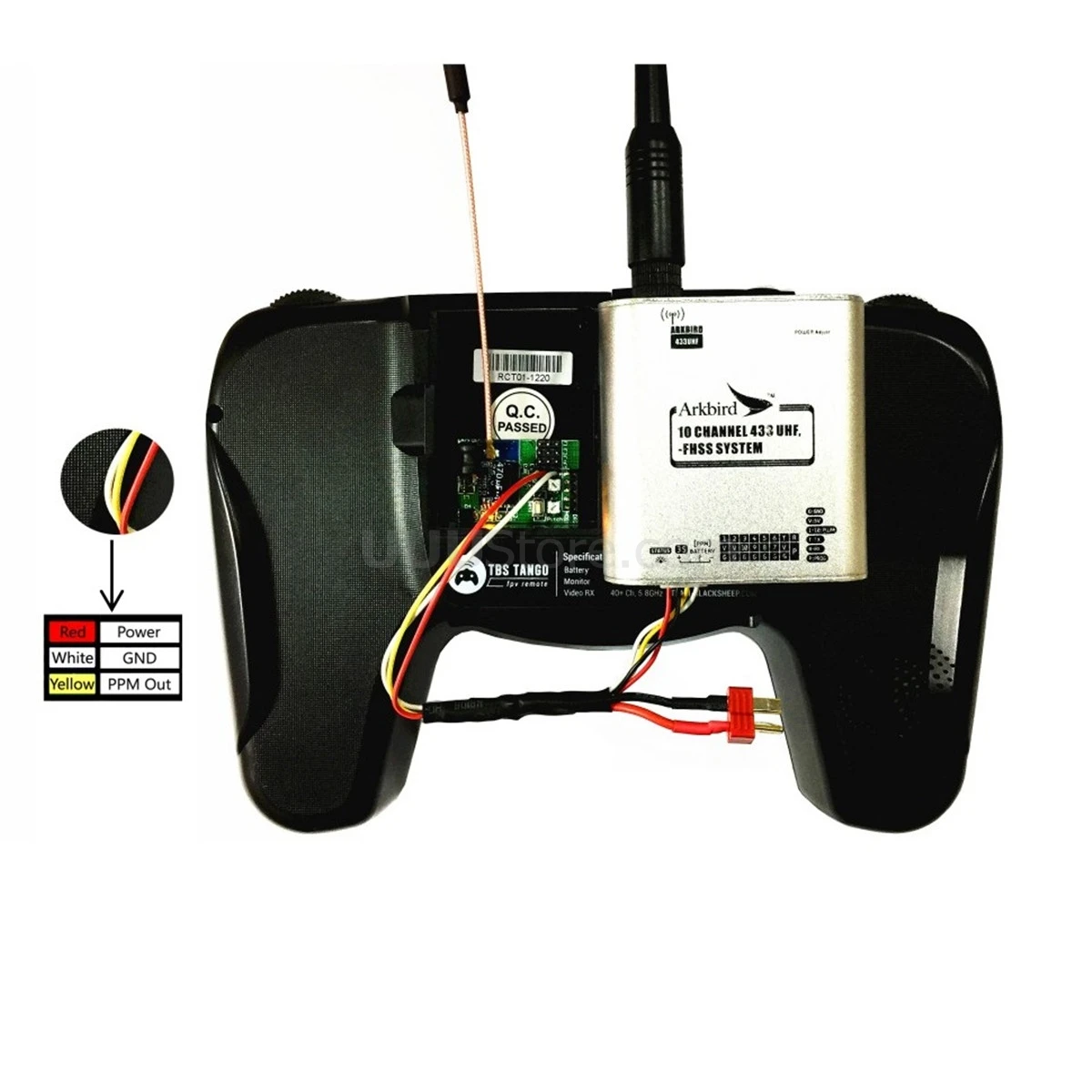 Arkbird FPV Rastreador de cabeça sem fio/Sensor de cabeça com transmissor TX e receptor RX para modelo de avião RC FPV