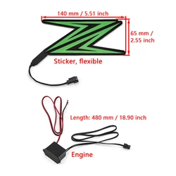 Flashing Stripe Luminous Sticker For Kawasaki Z250 Z300 Z400 Z650 Z750 Z800 Z900 Z1000 SX Diy Night Riding Cold Light Signal