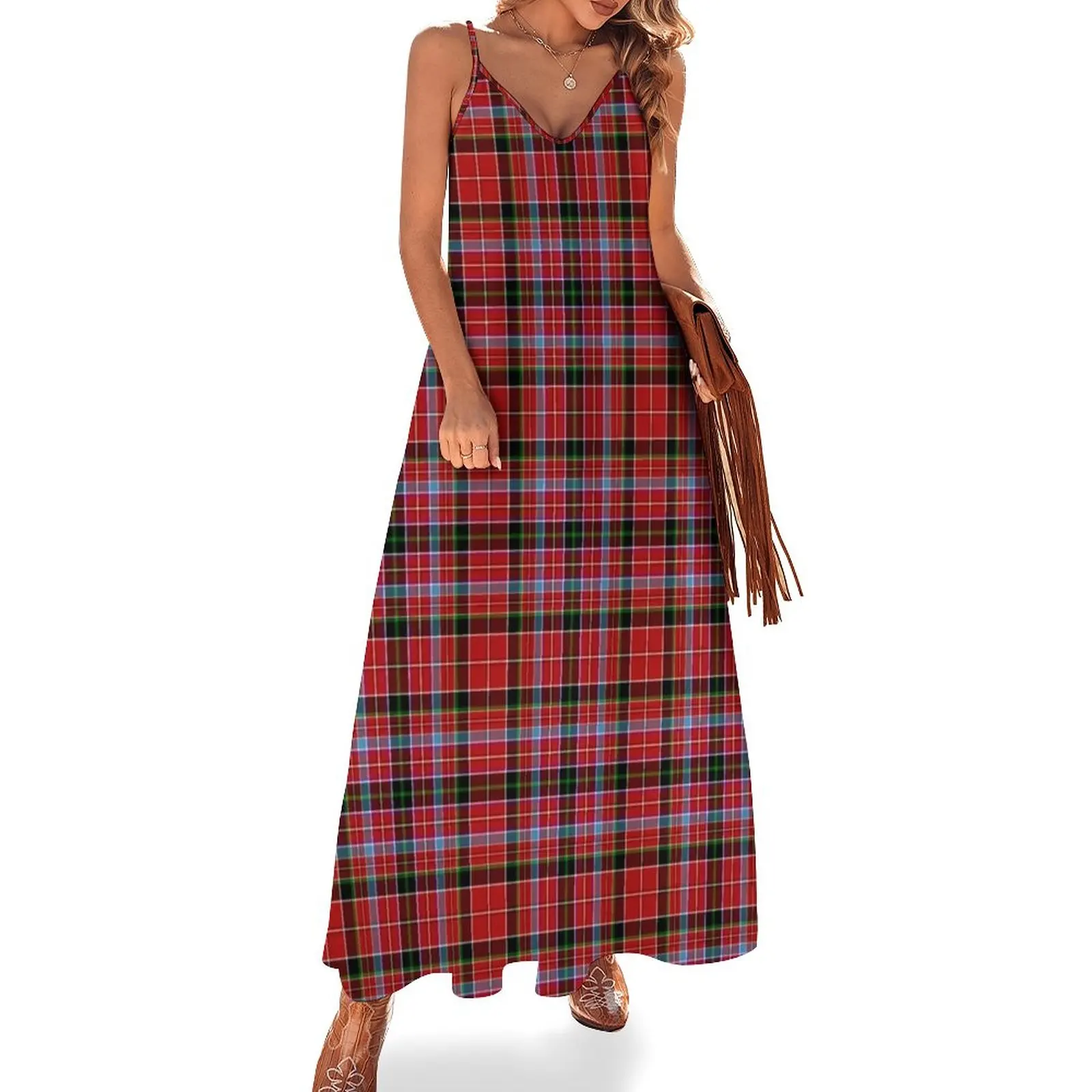 

Aberdeen Scotland District Tartan Sleeveless Dress Clothing luxury woman evening dress