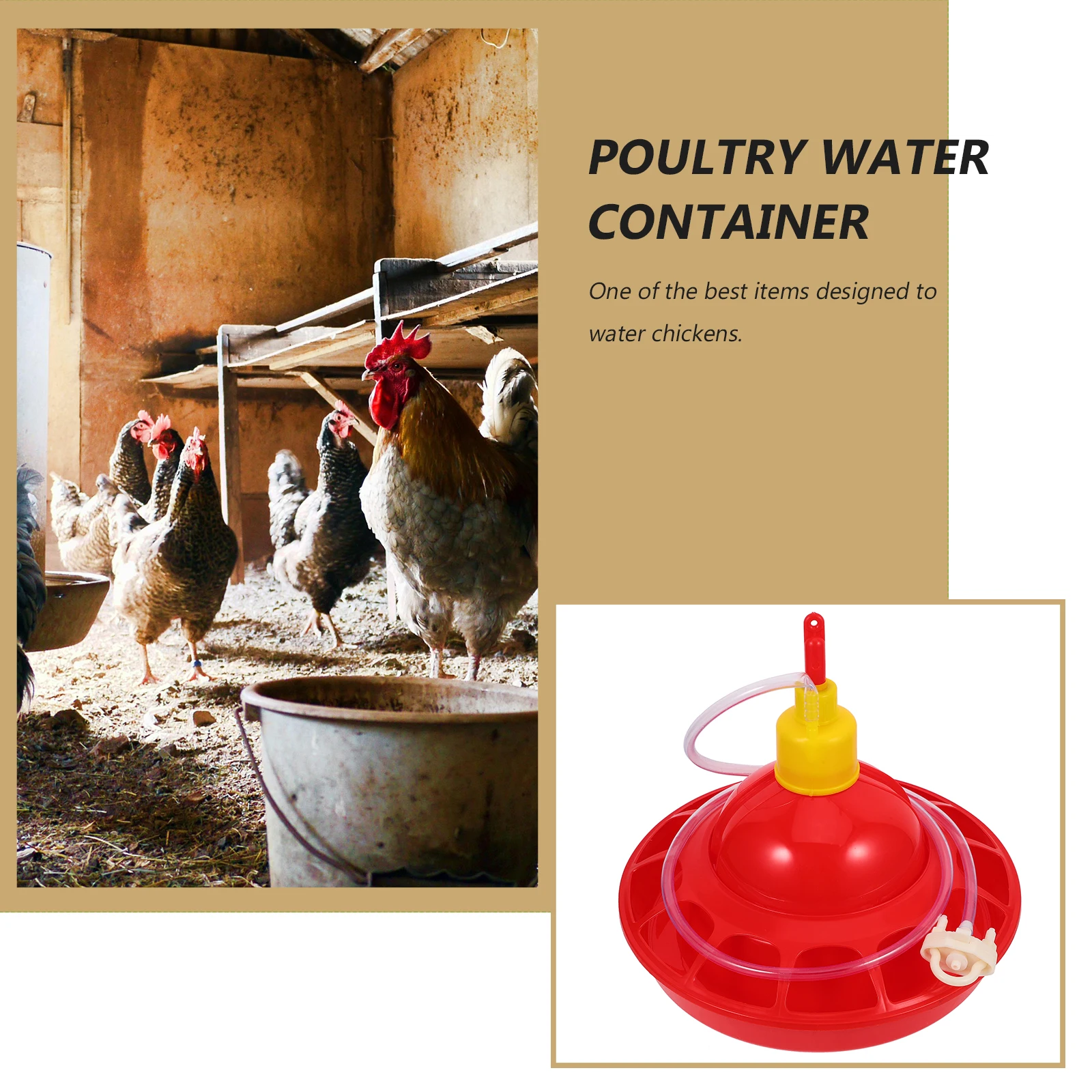 

Water Feeder Hens Poultry Automatic Drinker Chicken System Waterer Kit Drinking Fountain