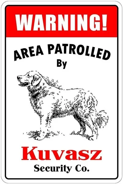 Patrolled By Kuvasz Tin Sign art wall decoration,iron painting