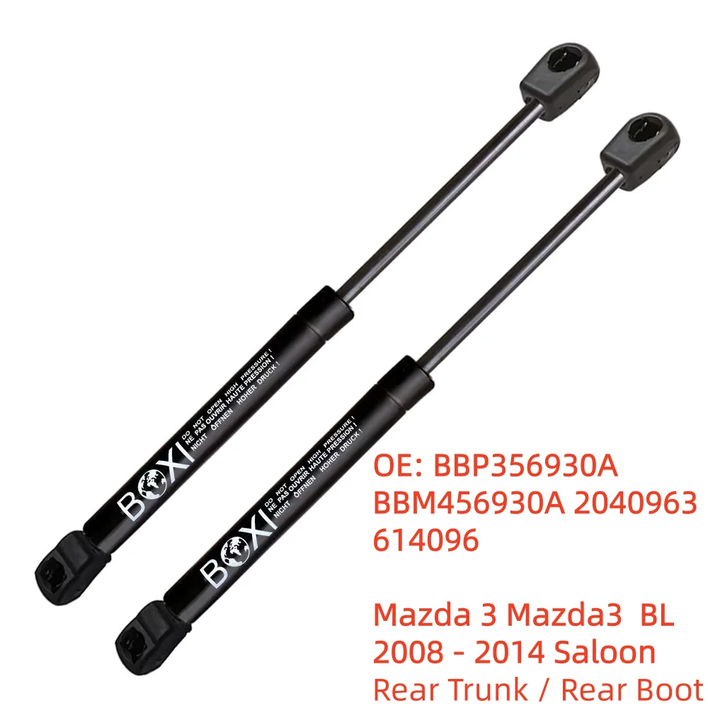 BOXI 2PCS Rear Boot Shock Gas Spring Lift Support For Mazda 3 Mazda3  BL  2008 - 2014 Saloon BBP356930A BBM456930A Lift Struts