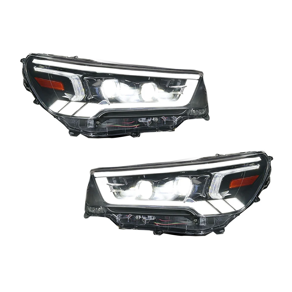 1 Pair Car Full LED Headlights Fit For Hilux Revo 2021 2022 Head Lamp LED Bi-Lens Dynamic Turn Signal Accessories
