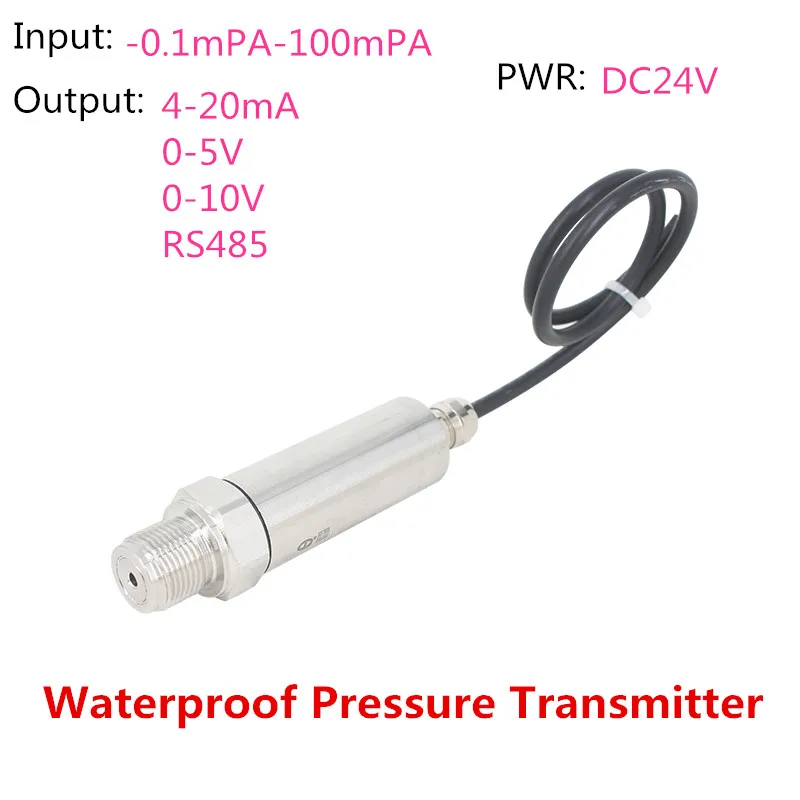 Trasmettitore di pressione impermeabile 4-20mA 0-10v trasduttore di uscita rs485 acqua aria olio