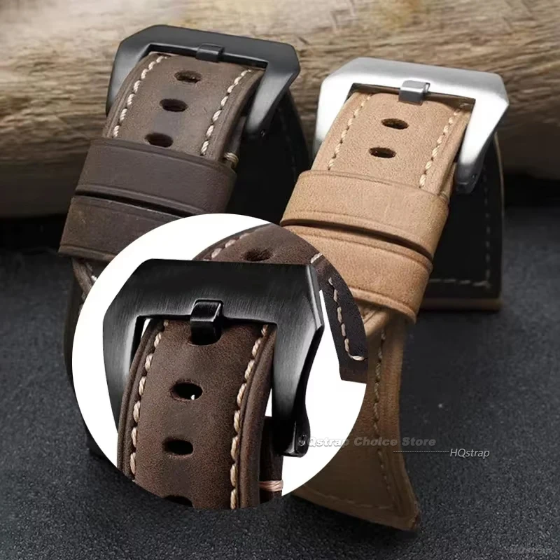 316L مسامير الفولاذ المقاوم للصدأ ربط مشبك ساعة لبانيراي PAM 441 الفرقة 20 مللي متر 22 مللي متر 24 مللي متر ماتي مصقول الفضة ساعة سوداء المشبك