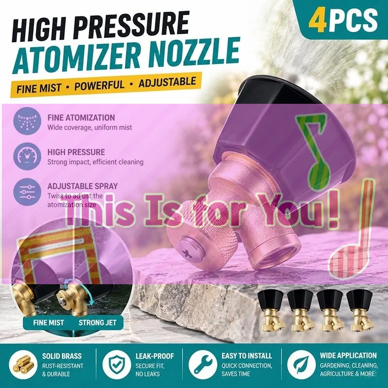 【HMA】Adjustable Brass Agricultural Spray Nozzle Fine Atomization For Garden Watering Crop Spraying