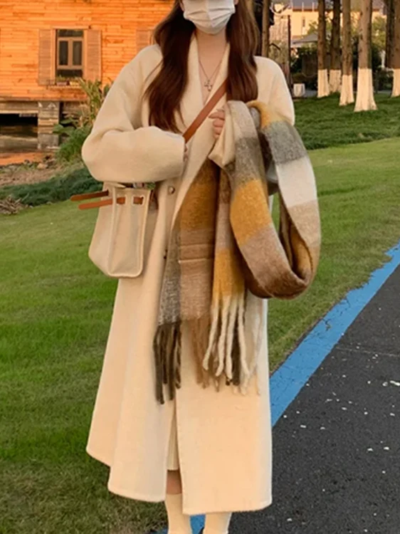 

Oaeal Woolen Coat Women's Korean Sle Slimming High-End Feeling Autumn Winter New Arrival ort Size Faion Outerwear