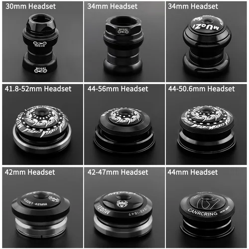 Imagen 2 del producto Auriculares para bicicleta 30 34 42 44 41.8-52 42-47 44-56 44-50.6mm, auriculares para bicicleta de montaña, tubo cónico, auriculares de tubo recto integrados