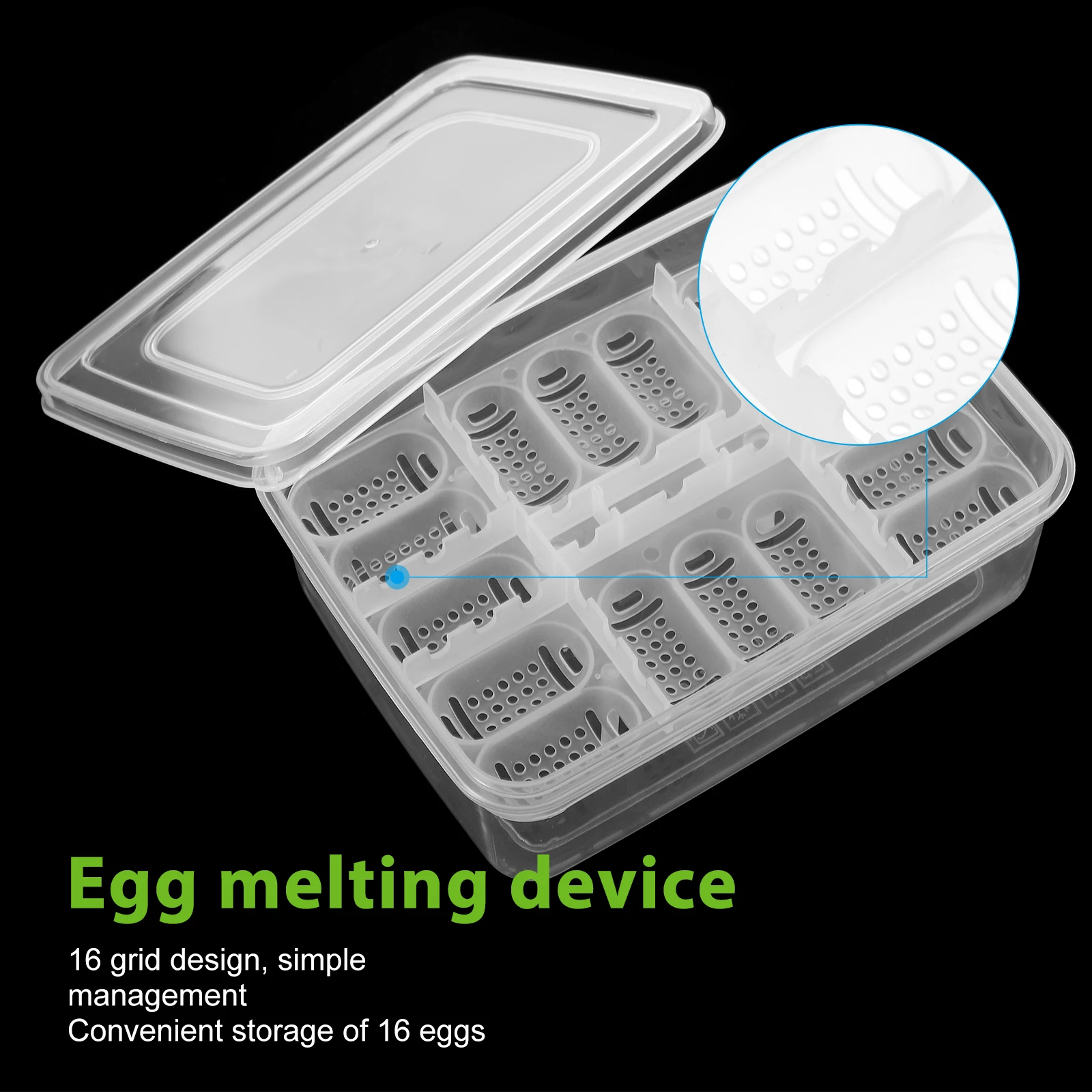 

2Pcs Hatch Egg Tray Reptile Egg Incubator 16 Compartments Gecko Accessories Breeding Box Transparent Plastic Storage Trays Pet