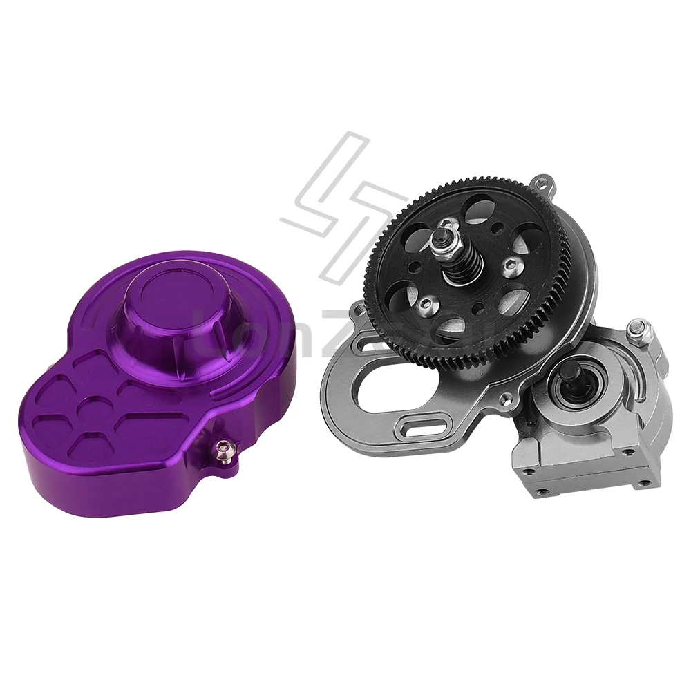 Complete Metal Transmission Gearbox 87T/48T with 20T Motor Gear for 1/10 RC Crawler Car Axial SCX10 Upgrade Parts