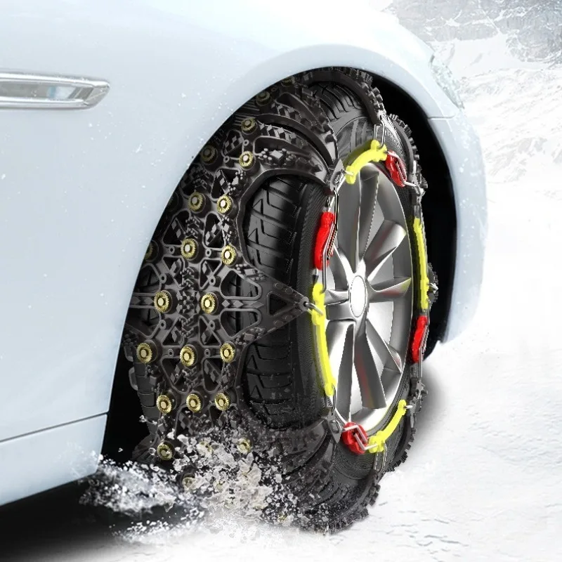 Universal Car Winter Anti-skid Chain Rubber Snow Chains Safe Driving Tire Outdoor Emergency Chain Automobiles Tire Accessories