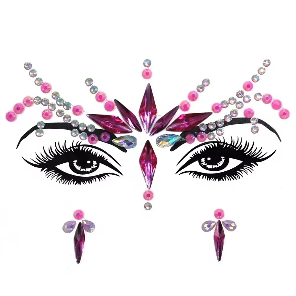 

3d New Rhinestone festival Makeup bright Face stickers glitter stones Jewelry Stickers on crystals face gems decoration diamonds