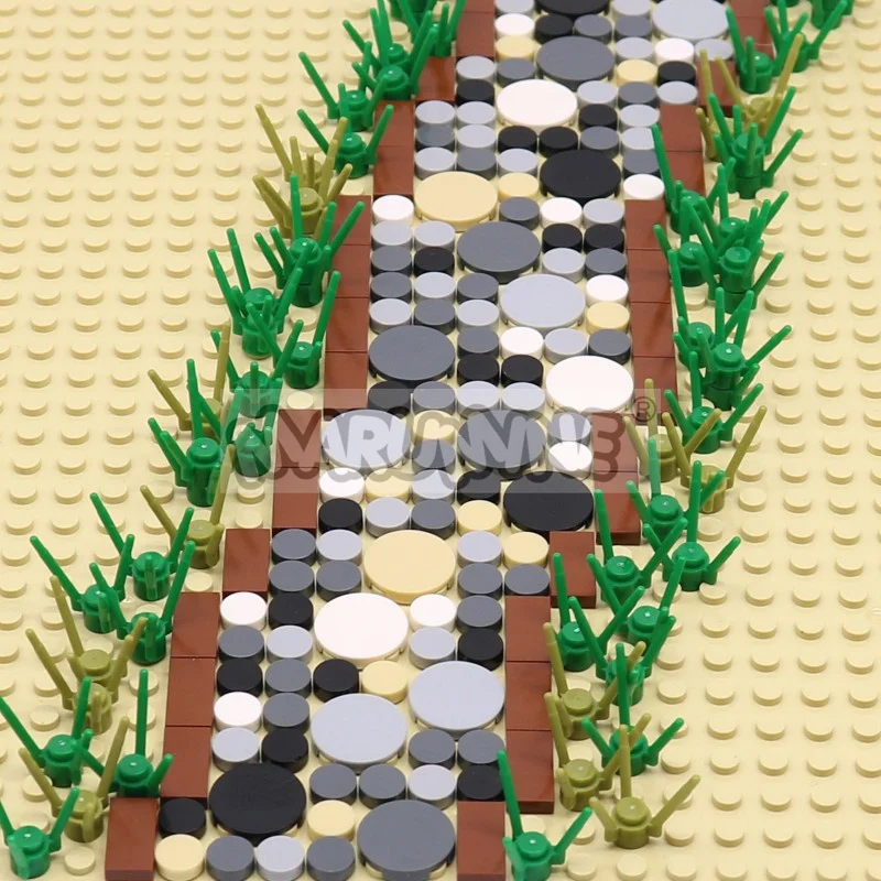 350PCS Round Tile Blocks 1x1 2x2 MOC Bricks Base Flat Board Plate Floor Road City View Parts Aeecessories 98138 4150 Compatile