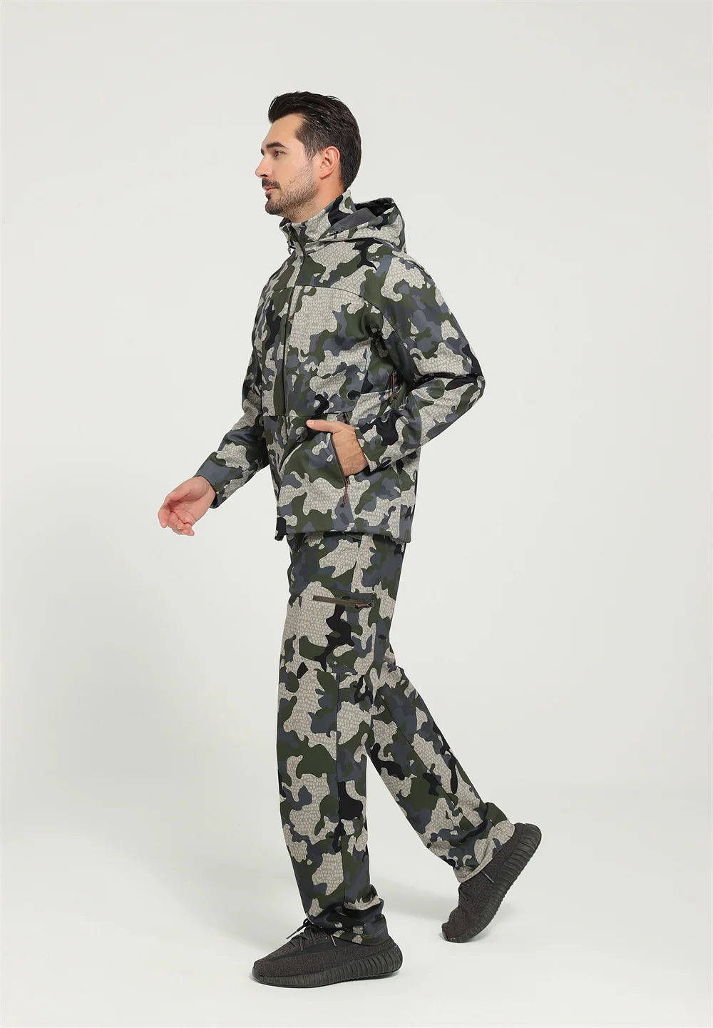 Herren Jetstream 3-in-1-Fleece-Jagdjacke, winddicht, wasserdicht, leicht, durchlässig, funktionelle Oberbekleidung – Detail 10
