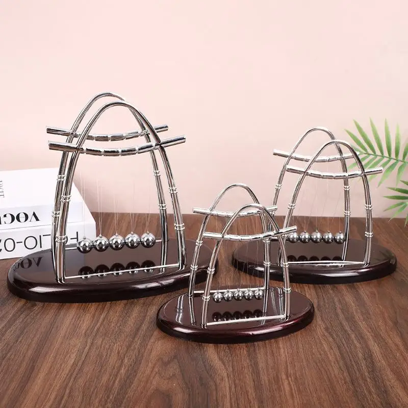Newton Cradle Scratch-Resistant Metal Balance Swing Balls Pendulum Desktop Decor for Coffee Table Ornament