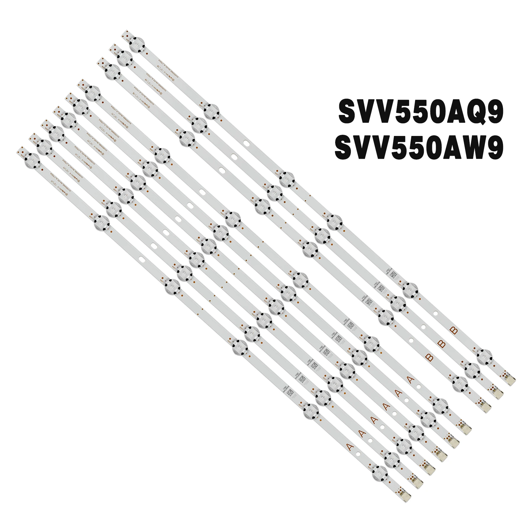 9 Pcs/Set LED Bande De Rétro-Éclairage Pour Panasonic SVV550AW9-A B JL.D55061330-078AS-M 078HS TX-55GX550B 55HK25T74U 55V5863DG 55T6863DB