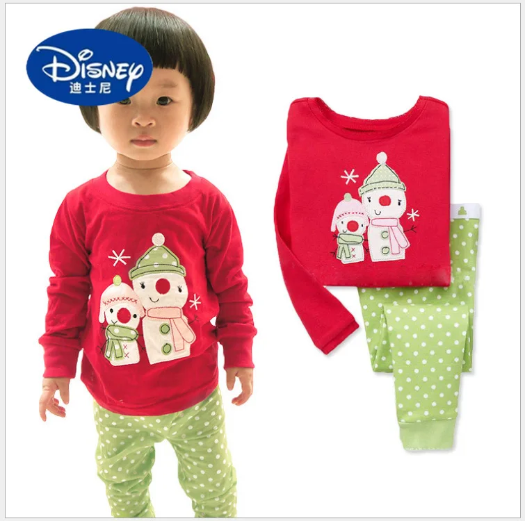 Disney Christmas Reindeer Pajama Set for Kids | Cotton Long Sleeve Sleepwear, Unisex Outfit