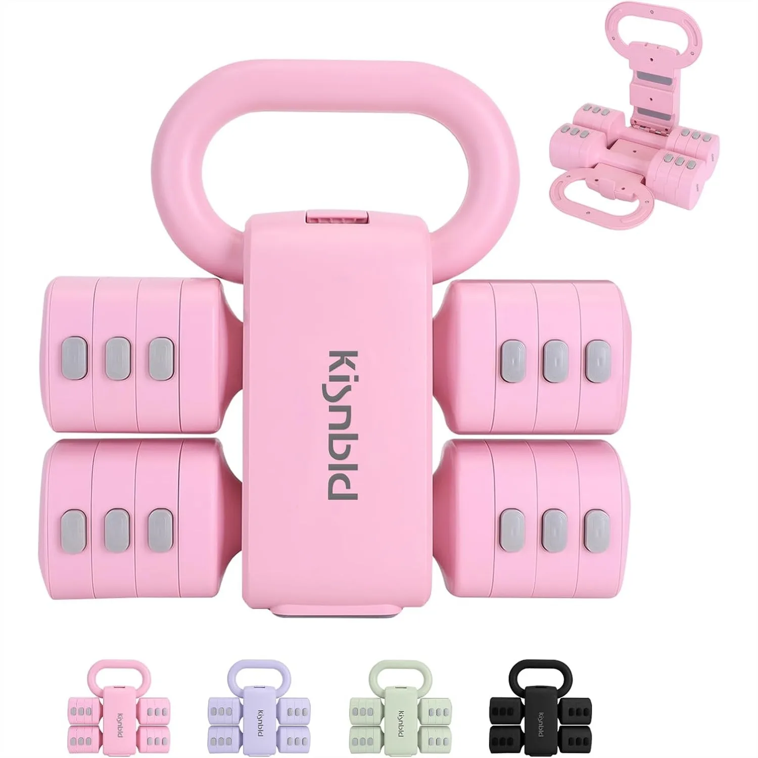 

Adjustable Dumbbell Set of 2, 4 in 1 Free Weights Dumbbells for Women, Each 2lb 3lb 4lb 5lb Hand Weights for Home Gym & Outdoor