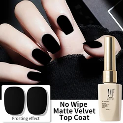 RS NAIL 12g Velvet Matte Top Coat Gel Nail Polish No Wipe Matt Velvet Gel Top Coat LED UV Semi-Permanent Nail Soak Off Varnish