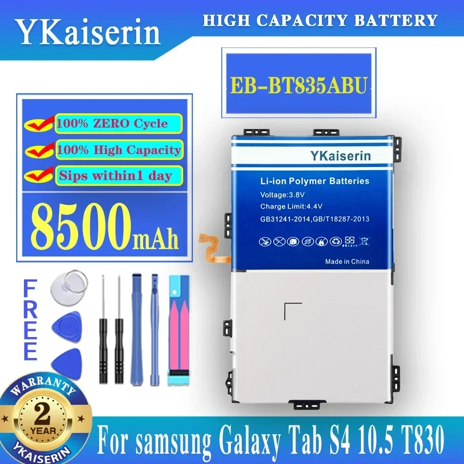 Replacement Battery EB-BT835ABU for Samsung Galaxy Tab S4 10.5 SM-T830 T830 SM-T835 T835 Tablet Battery 8500mAh