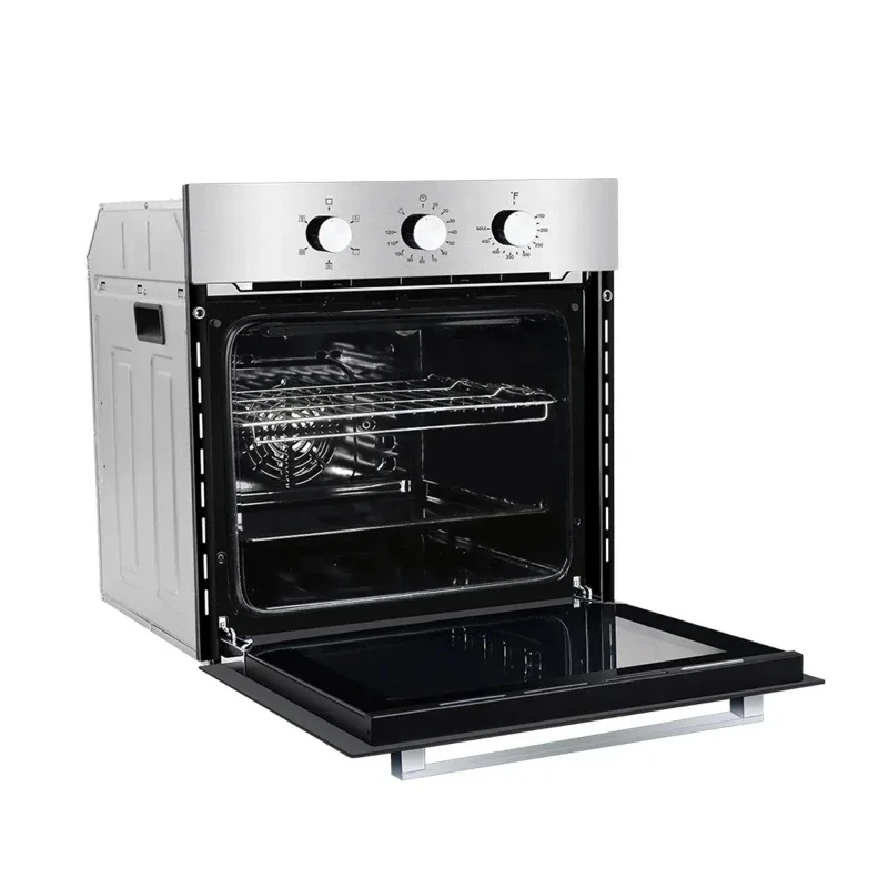 24-Inch built-in convection wall oven 3200W 65L with rotisserie, triple glass door handle control stainless steel
