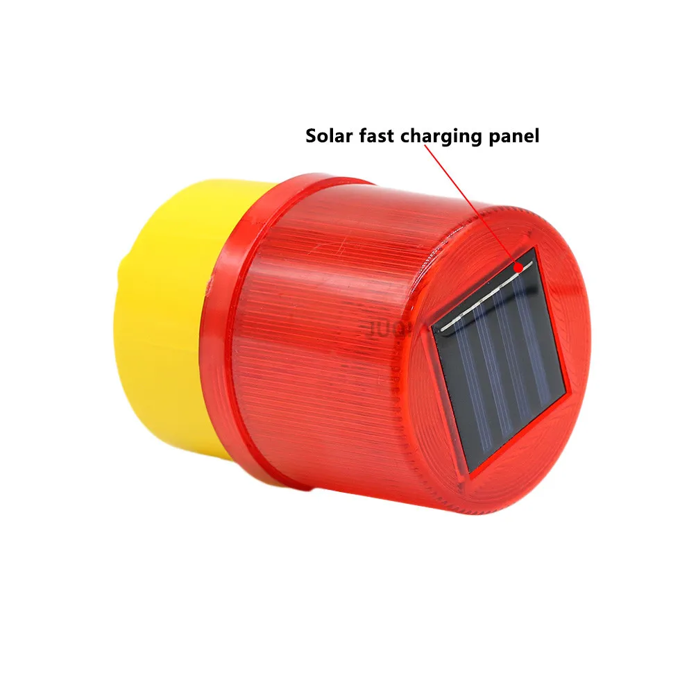 Solar LED emergency warning light night safety traffic warning light outdoor construction flash lamp