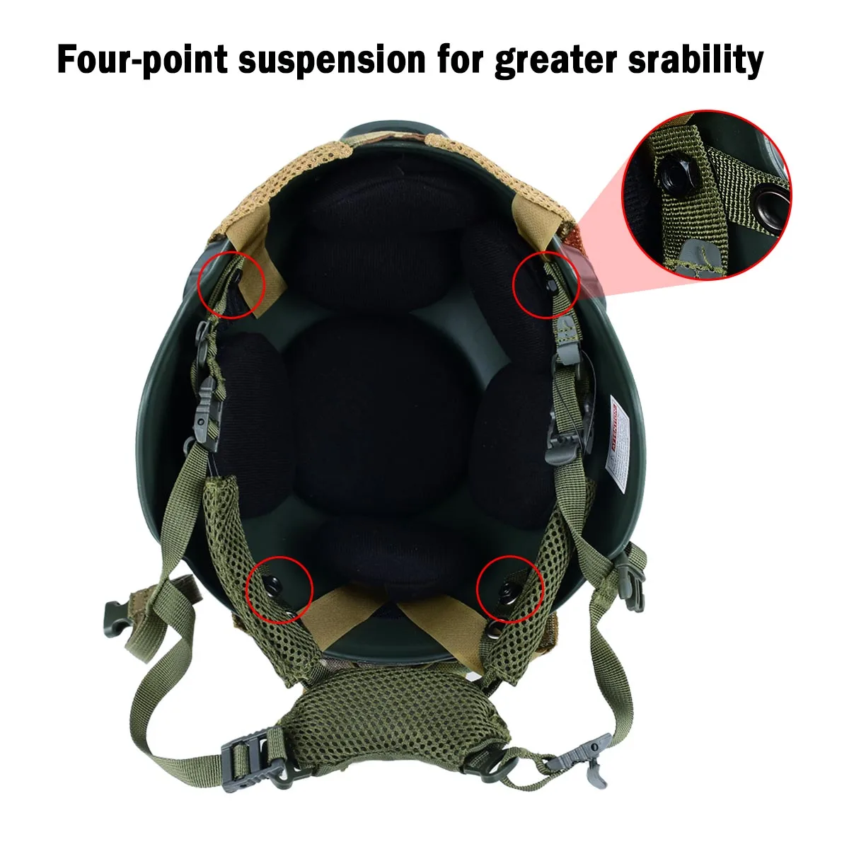 Taktisches Helmpolster-Aufhängungssystem & Helmpolster Gen 4 / Gen 1 / Gen 2 aus Memory-Schaum für Wendy FAST MICH Helm-Zubehör Wen – Detail 18