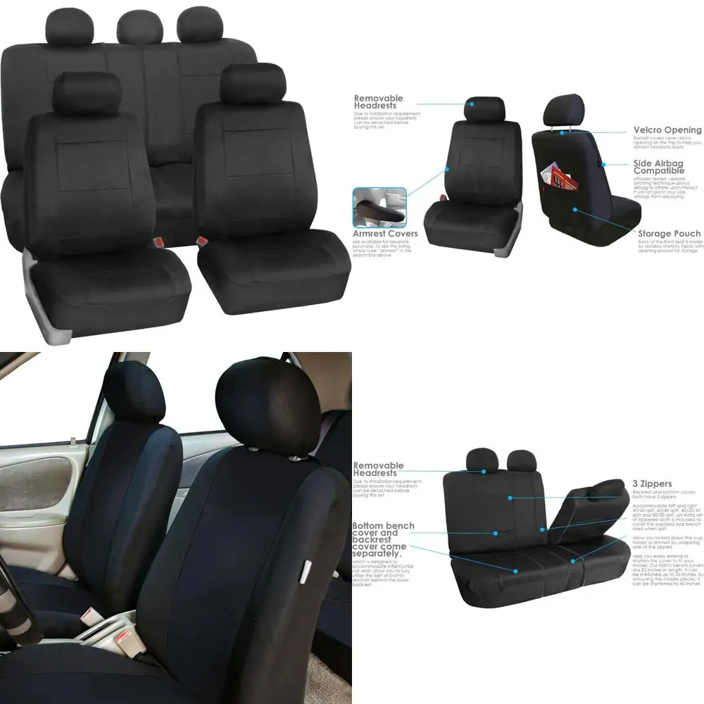 

Чехлы на автомобильные сиденья FH Group, неопреновый водонепроницаемый полный комплект с функцией разделения спереди и сзади в подарок, простота установки — универсал