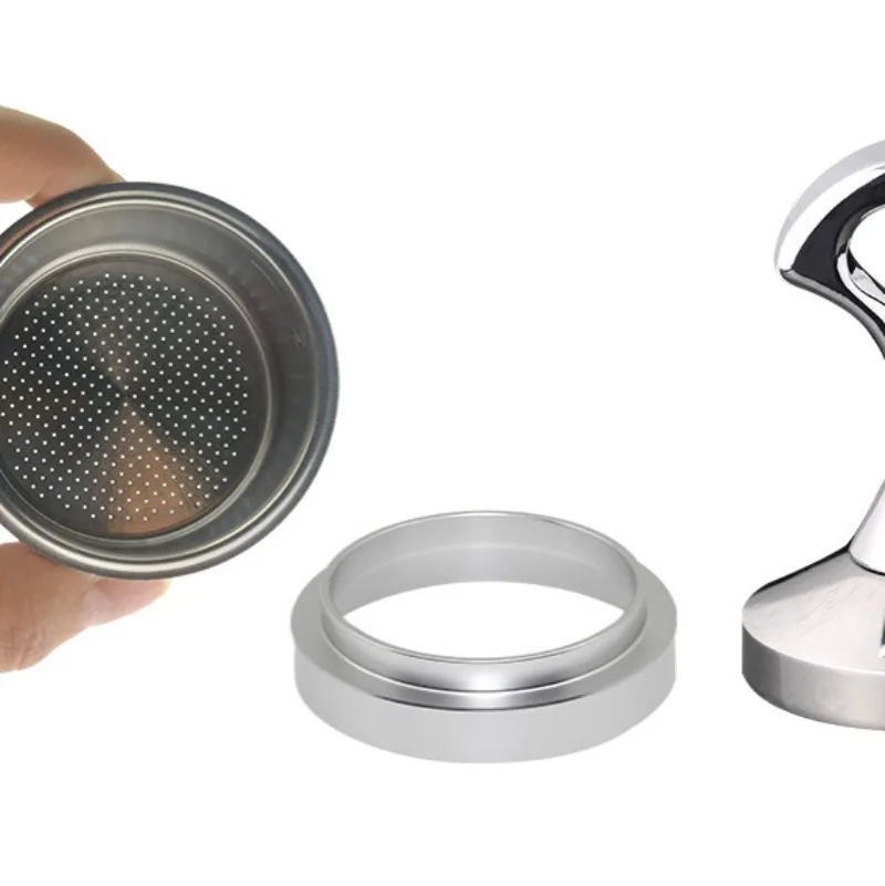 51MM 58MM stainless steel powder pressing hammer filter bowl cup cloth powder dispenser three-piece combination