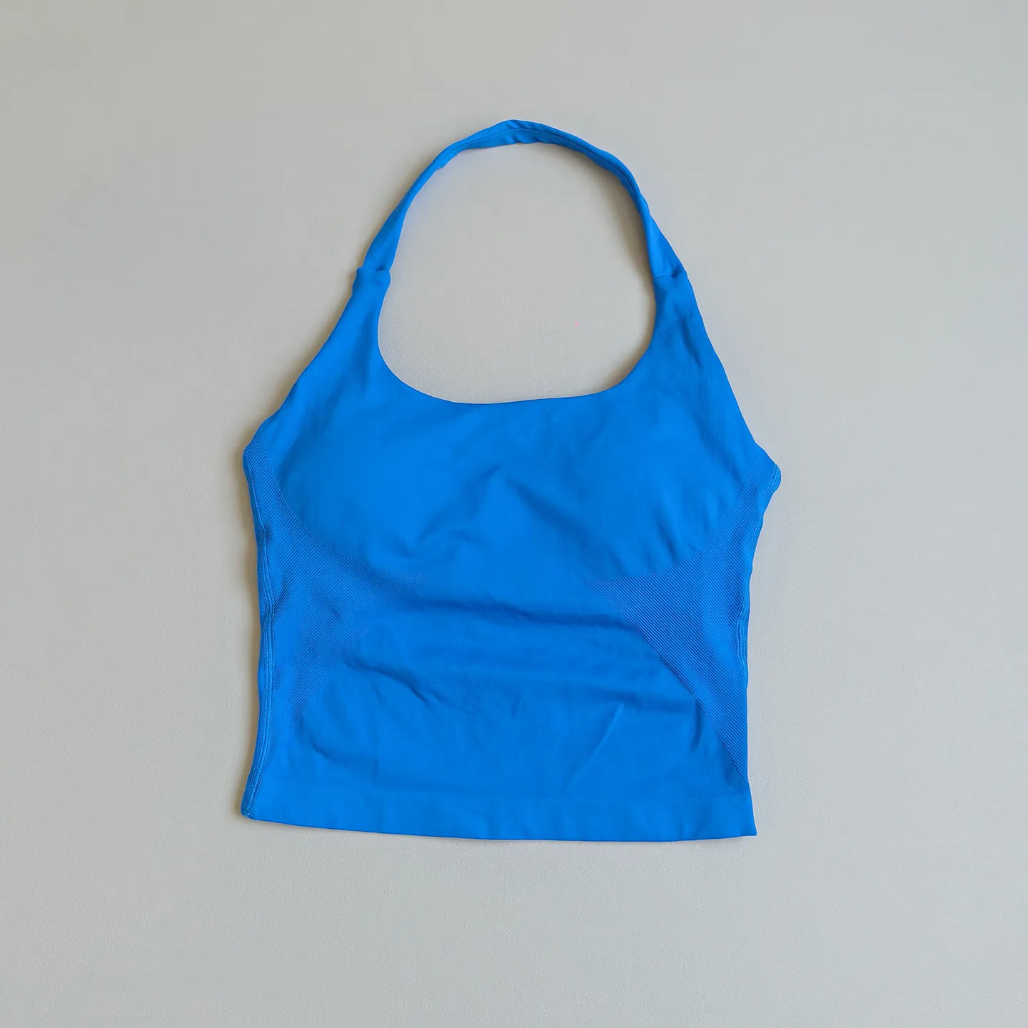 Nahtloser Neckholder-Sport-BH mit schönem Rückendesign, Push-up, stoßfest, schnelltrocknend, atmungsaktiv, schlank geschnittenes Yoga-Oberteil für den Außenbereich. – Detail 11