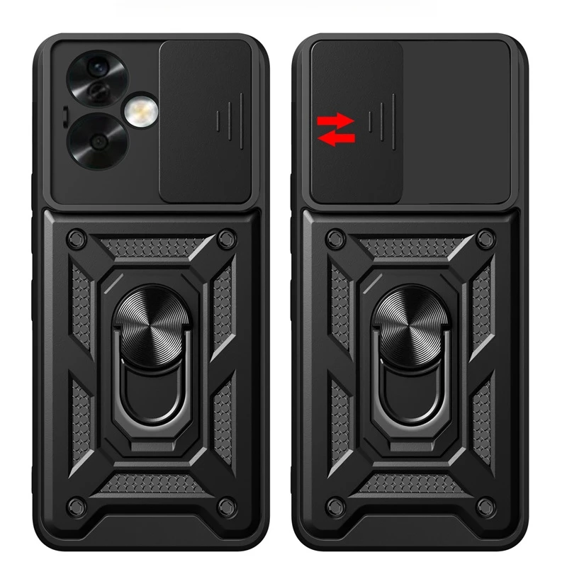 Slide Camera Lens Funda For OPPO A79 5G Case Armor Shockproof Coque For OPPO A 79 OPPOA79 5G Magnetic Holder Ring Protect Cover