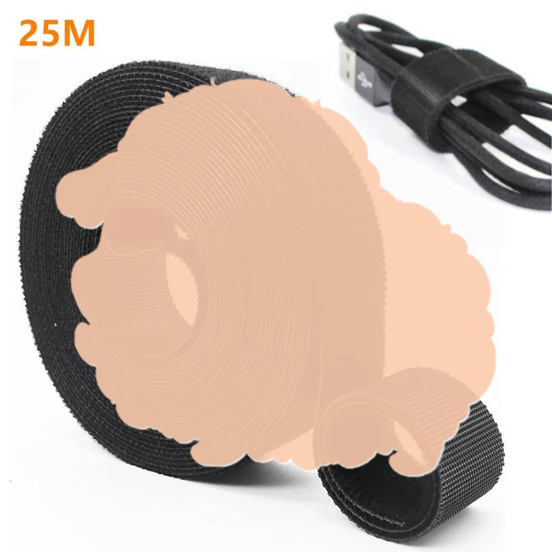 1/2/3/5/10/25M 10mm Cable Organizer Cable Management Tape Earphone Mouse Cord Management Ties Protector For Phone